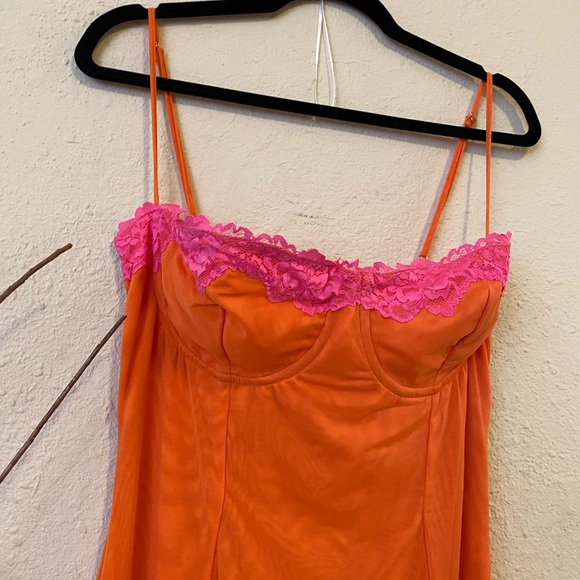 HOUSE OF CB 'Aiza' Flame Orange Maxi Dress NWOT size L - Picture 13 of 16